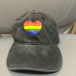 Rainbow Heart Hat